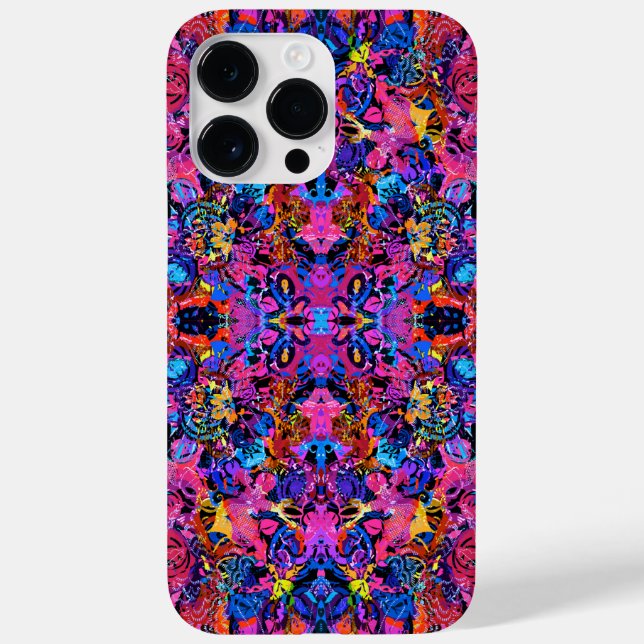 Coques Case-Mate iPhone Jolis motifs floraux abstraits colorés (Verso)