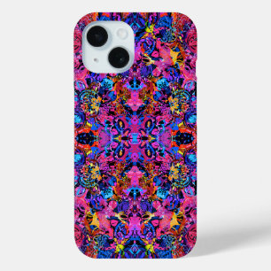 Coque Pour iPhone 15 Jolis motifs floraux abstraits colorés