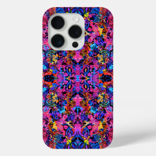 Coque iPhone 15 Pro Jolis motifs floraux abstraits colorés