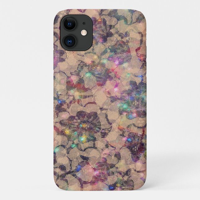 Coques Case-Mate iPhone Jolis roses de dentelle (Dos)