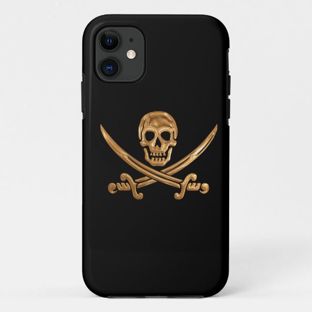 Coques Case-Mate iPhone Jolly roger d'or (Dos)