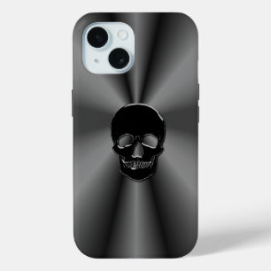 Coque Pour iPhone 15 Jolly roger Onyx Crâne