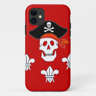 ETUI iPhone Case-Mate JOLLY ROGER SKULL, PIRATE CASQUETTE ET TROIS MENSO