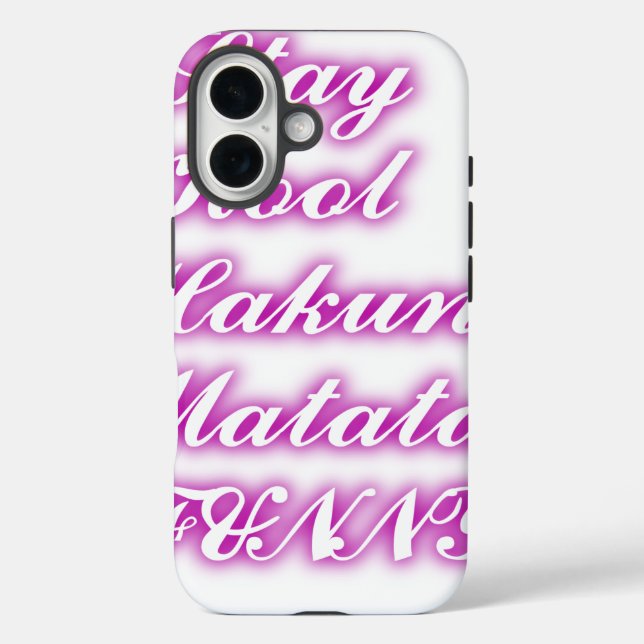 Coques Case-Mate iPhone Jouer Cool Hakuna Matata .png (Verso)