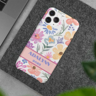 Coque Pour iPhone 14 Jouer Floral Chic Valentines Cadeaux pour Ados