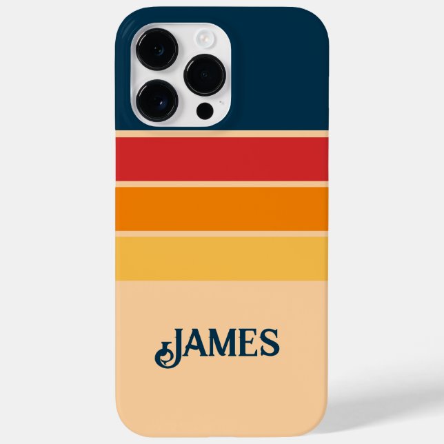 Coques Case-Mate iPhone Jouer Retro Rainbow Stripes pour produit personnal (Verso)