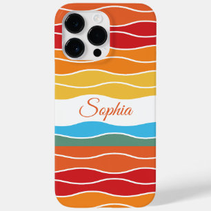 Coque Pour Pour iPhone 14 Pro Max Jouer Retro Rainbow Stripes pour produit personnal