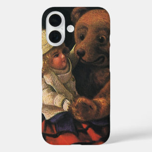 Coque Pour iPhone 16 Jouets de Noël, poupée et ours en peluche