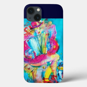 Etui iPhone 13 JOUEUR D'ACCORDION DANS L'Aquarelle DE NUIT