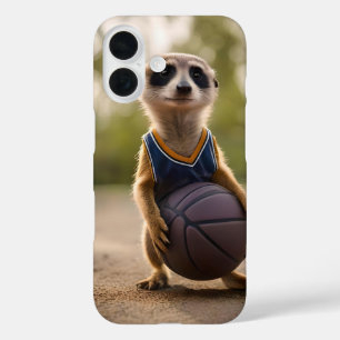 Coque Pour iPhone 16 Joueur de basket-ball junior suricate