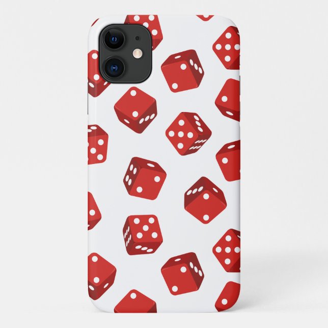 Coques Case-Mate iPhone Joueur de craps Dice rouge (Dos)