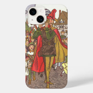 Coque Pour iPhone 14 Joueur de flûte de Hamelin Conte de fée vintage pa