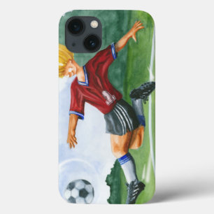 Coques Pour iPhone Joueur de football à la balle par Jay Throckmorto