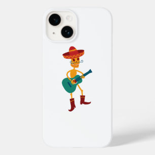 Coque Pour iPhone 14 Joueur de guitare squelette festif
