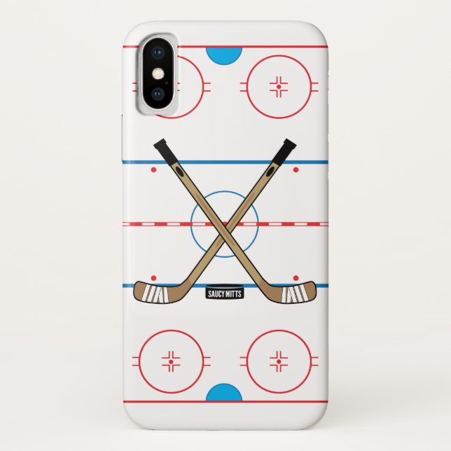 Coques Case-Mate iPhone Joueur de hockey de bâtons de hockey de glace de (Dos)