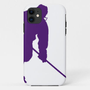 COQUE iPhone 11  JOUEUR DE HOCKEY POURPRE