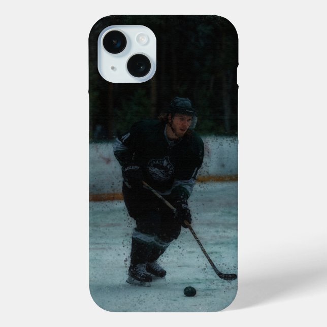 Coques Case-Mate iPhone Joueur de hockey sur glace se réchauffer (Verso)
