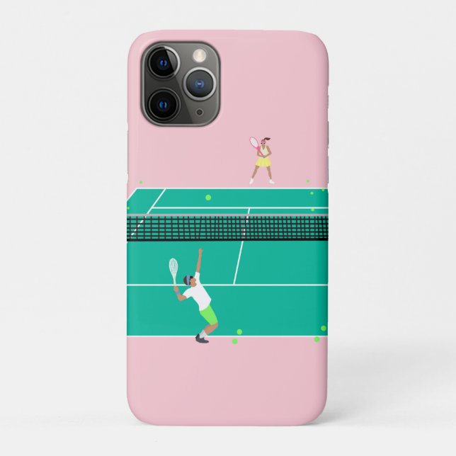 Coques Case-Mate iPhone Joueur de Match Art Moderne Pink Green (Dos)