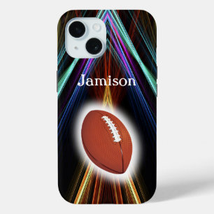 Coque Pour iPhone 15 Joueur de sport de football et ballon Personnalise