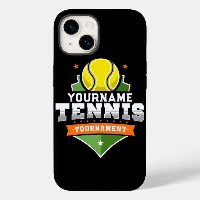 Coques Case-Mate iPhone Joueur de tennis personnalisé NOM Tournoi de Varsi (Verso)