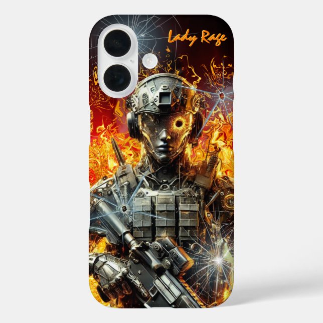 Coques Case-Mate iPhone Joueuse de soldat tactique futuriste (Verso)