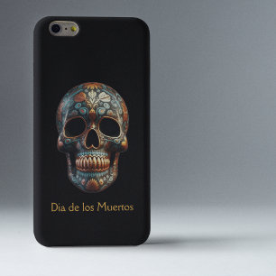 Coque Pour iPhone 14 Jour 3D du crâne mort, personnalisé