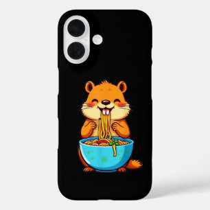 Coque Pour iPhone 16 Jour de la marmotte de terre Manger Ramen Joyeux J