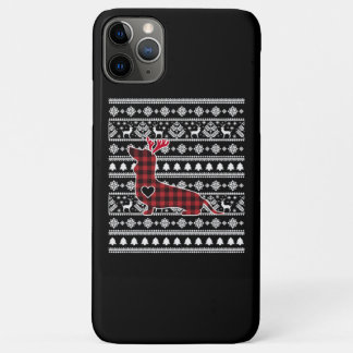 Case-Mate iPhone Case Jour de Noël du chien Dachshund Red Plaid Buffalo