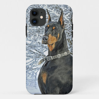 Etui iPhone Case-Mate Jour givré de dobermann