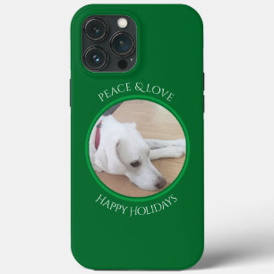 Case-Mate iPhone Case Jour paisible de Noël blanc chien rouge col de chi