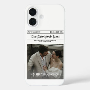 Coque Pour iPhone 16 Journal Mariés et Heureux Photo