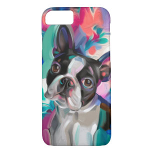 Coques Pour iPhone 'Joy' Boston Terrier Dog Art Phone case