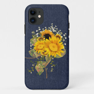 Etui iPhone Case-Mate Joyaux bleu et tournesols