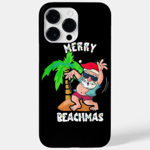 Coque Pour Pour iPhone 14 Pro Max Joyeuse plage Noël en juillet drôle Santa Xmas Poo