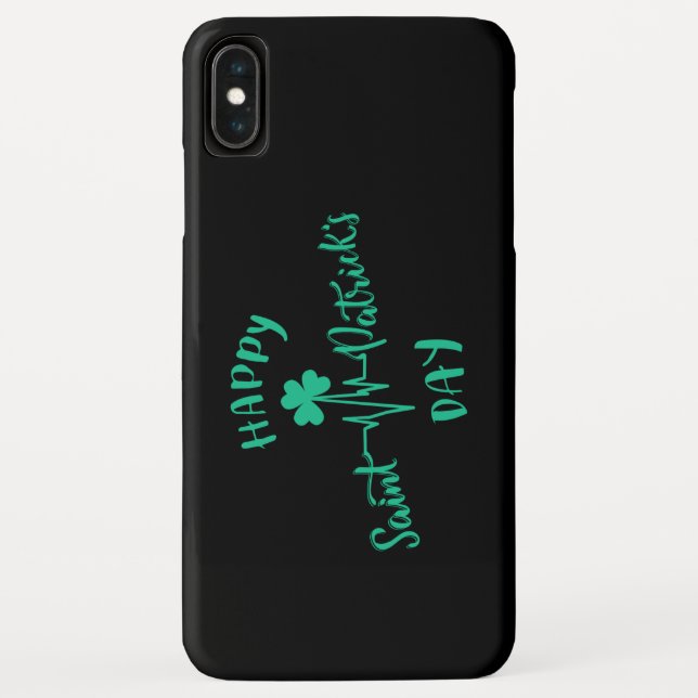 Coques Case-Mate iPhone Joyeuse St Patrick Day Battement de coeur trèfle (Dos)