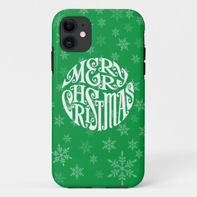 Coques Case-Mate iPhone Joyeuse typographie de Noël Joyeux voeux (Dos)