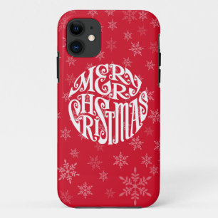 Case-Mate iPhone Case Joyeuse typographie de Noël Joyeux voeux
