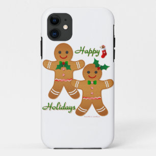 Coque Case-Mate Pour iPhone Joyeuses Fêtes Garçon Fille Biscuit en Pain d'Épic