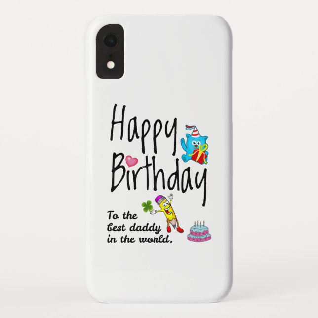 Coques Case-Mate iPhone Joyeux anniversaire au meilleur papa du monde (Dos)