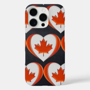 Coques iPhone 16 Pro Joyeux BI Love Canada Coeur Drapeau Feuille d'érab