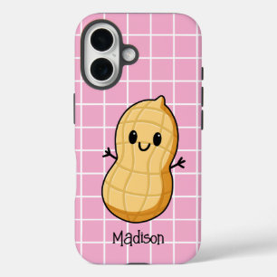 Coque Pour iPhone 16 Joyeux caricature de cacahuète Kawaii - Nut souria