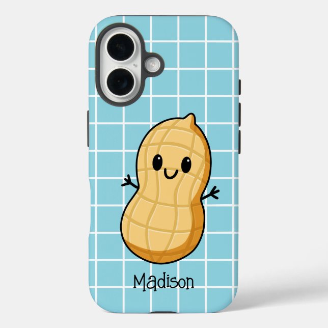 Coques Case-Mate iPhone Joyeux caricature de cacahuète Kawaii - Nut souria (Verso)