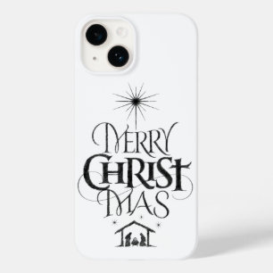 Coque Pour iPhone 14 Joyeux Christ Mas Calligraphie religieuse de Noël 