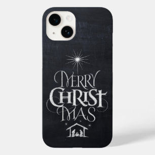 Coque Pour iPhone 14 Joyeux CHRISTmas Calligraphie de tableau de bord r