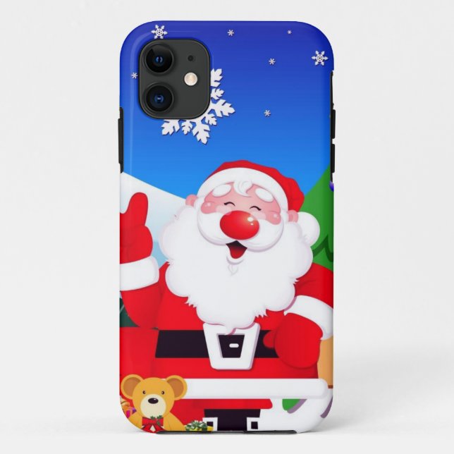 Coques Case-Mate iPhone Joyeux dessin du Père Noël (Dos)