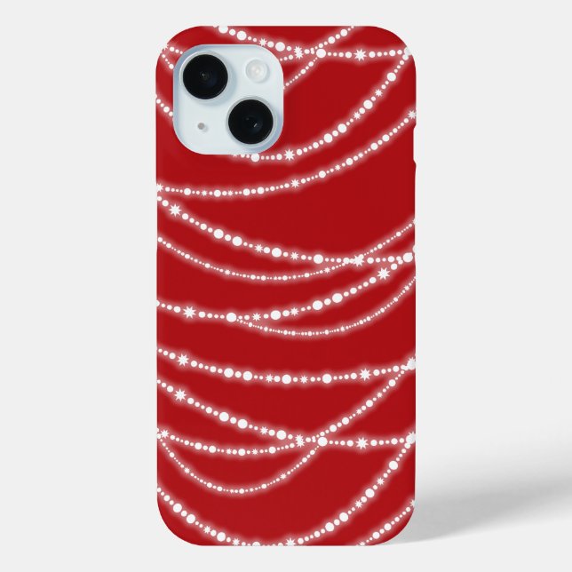 Coques Case-Mate iPhone Joyeux et brillant éclatant lumières de Noël éléga (Verso)