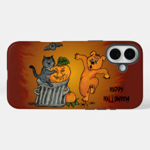 Coques iPhone 16 Plus Joyeux Halloween ! Chien et araignée de chauve-sou