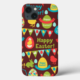 Case-Mate iPhone Case Joyeux jour de Pâques - Lapin Motif Et Oeufs Pâque