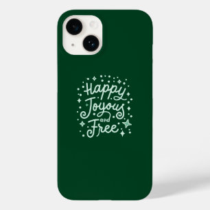 Coque Pour iPhone 14 Joyeux, Joyeux, Libre, Joyeux, Noël