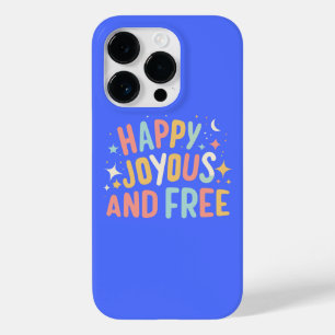 Coque Pour iPhone 14 Pro Joyeux, Joyeux, Libre, Motivationnel, Inspirationn